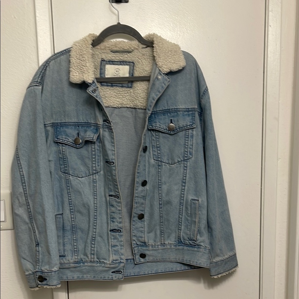 Cotton On Light Blue Sherpa Lined Jacket